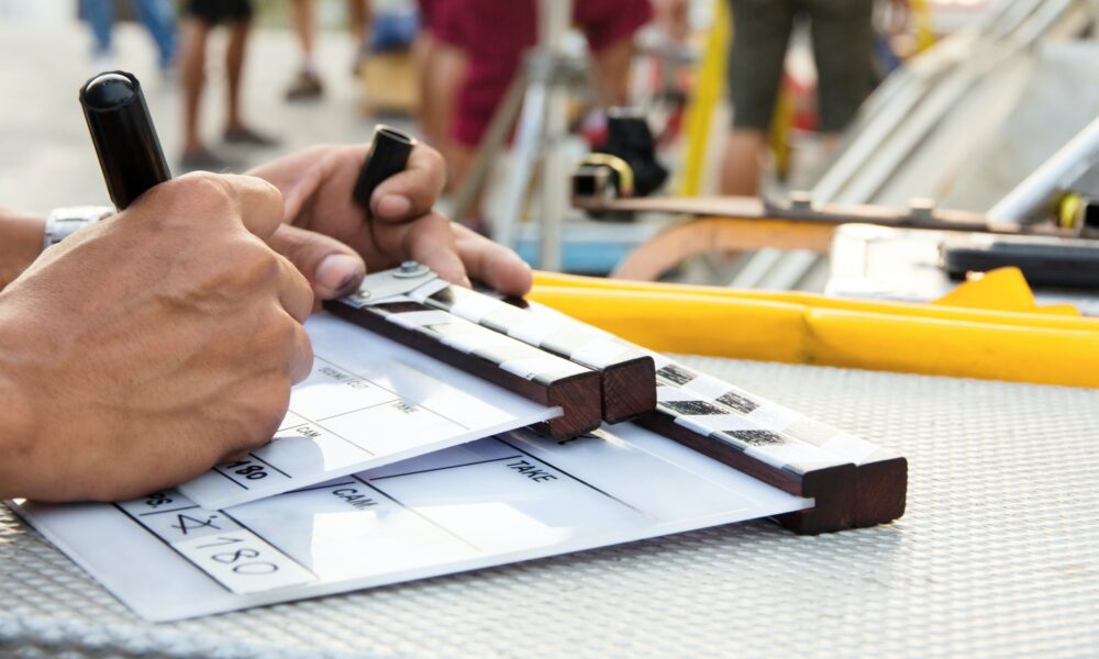 Labeling the Slate on set